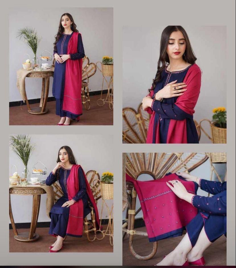 Asling Hit Code Premium Dhanak Embroidered 1231