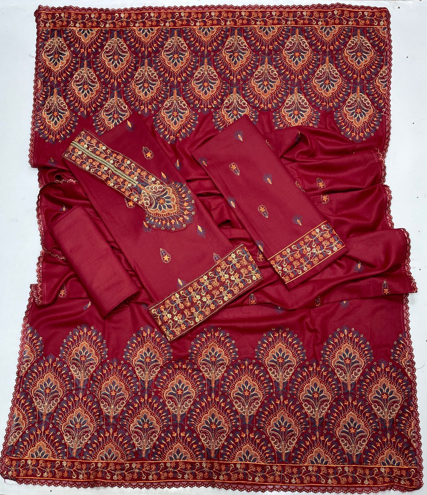 Bareeze Heavy Dhanak Collection With Heavy Embroidered Dhanak Shawl 1346