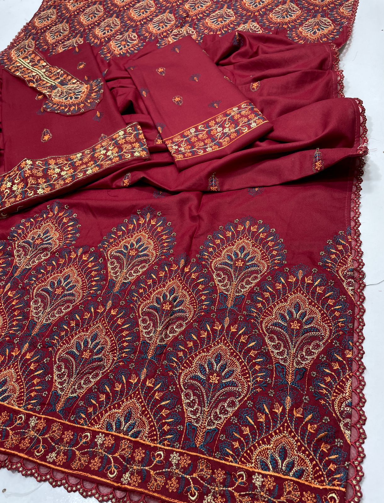 Bareeze Heavy Dhanak Collection With Heavy Embroidered Dhanak Shawl 1346