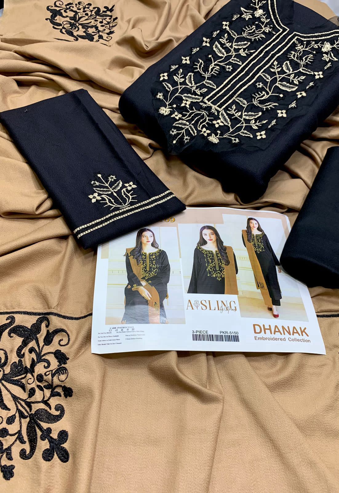 Asling Hit Code Premium Dhanak Embroidered 1231