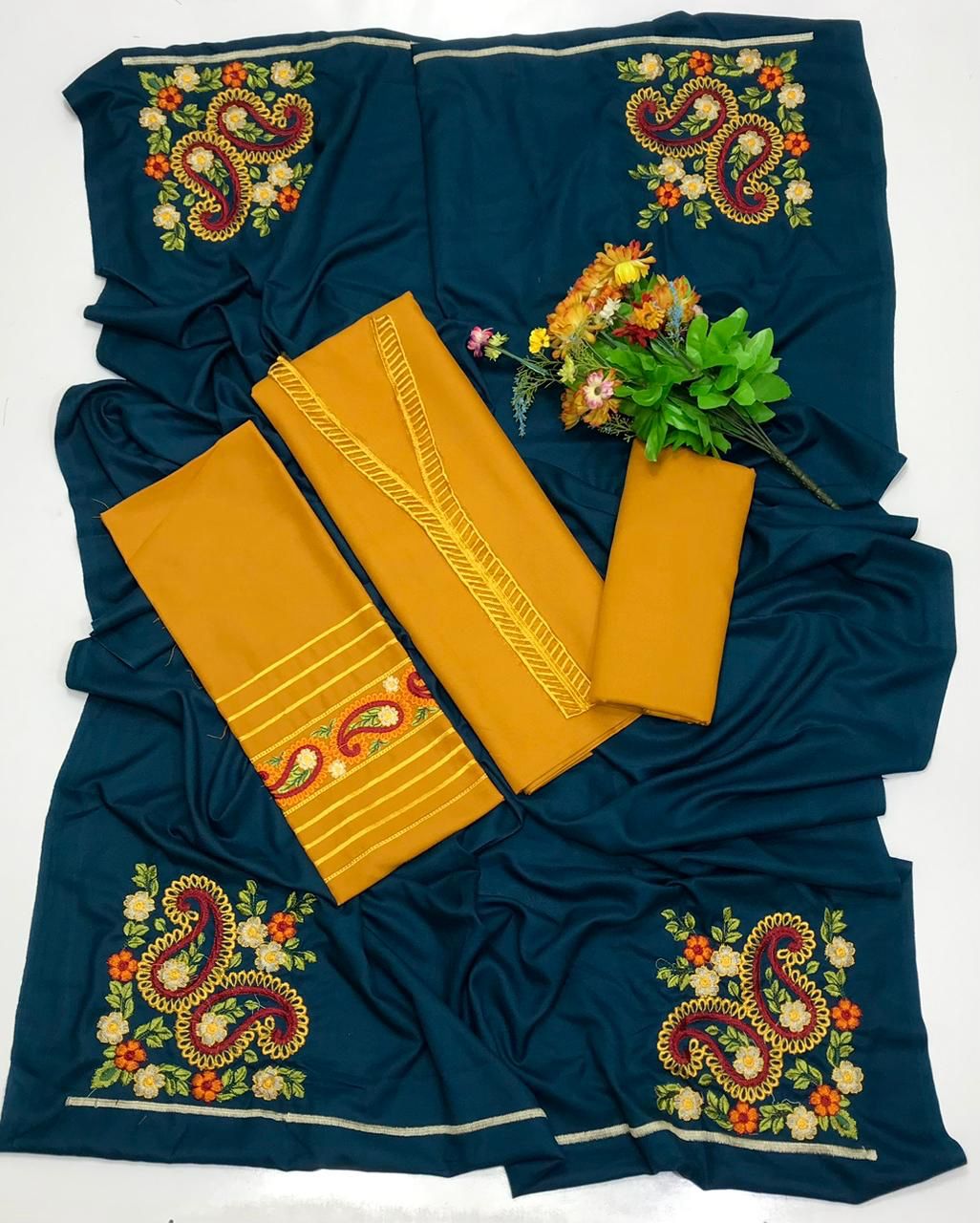 Asling Hit Code Premium Dhanak Embroidered 1231