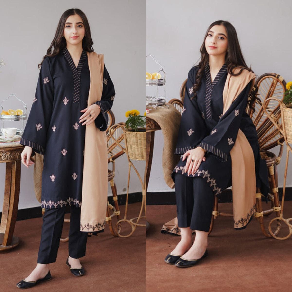 Asling Hit Code Premium Dhanak Embroidered 1231