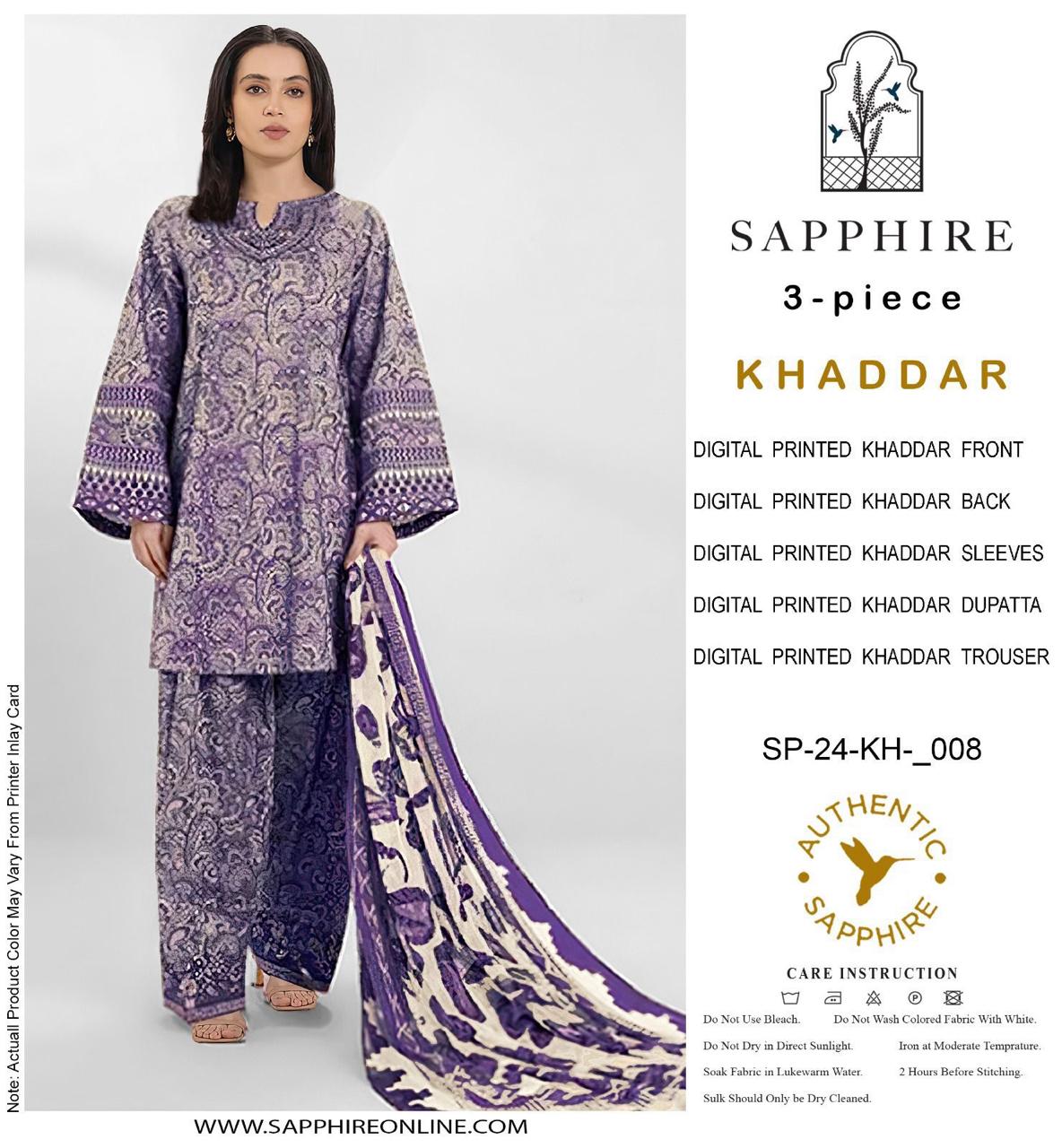 Sapphire Luxury Khaddar Hit Code