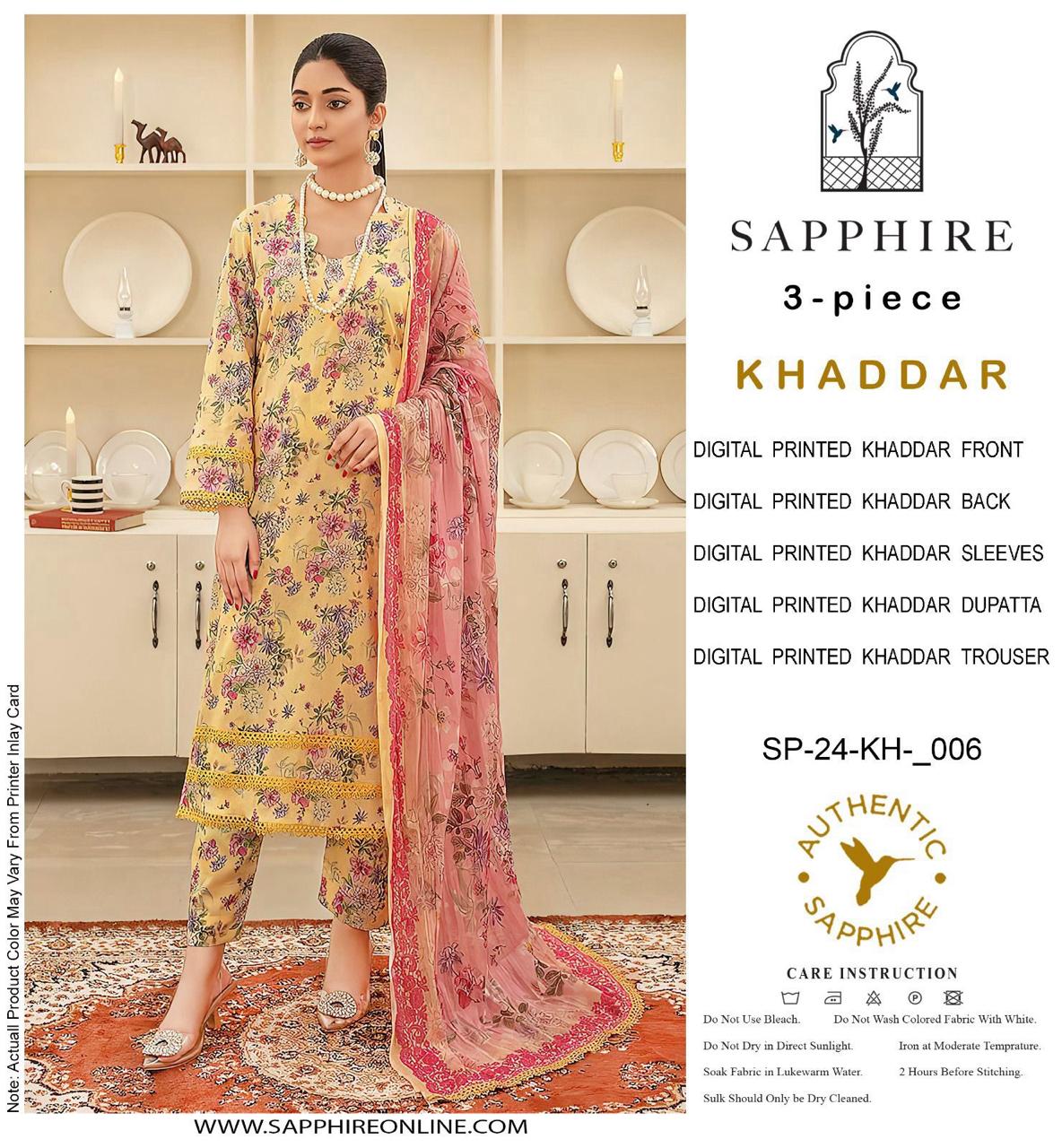 Sapphire Luxury Khaddar Hit Code