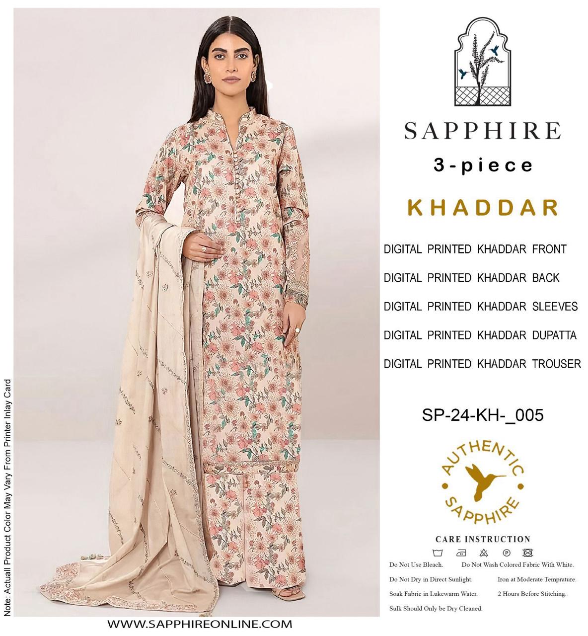 Sapphire Luxury Khaddar Hit Code