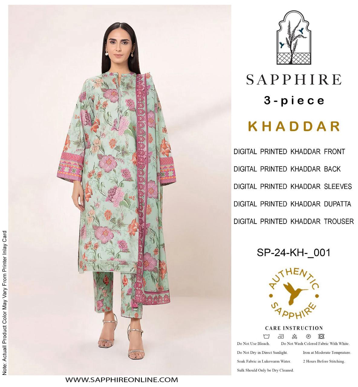 Sapphire Luxury Khaddar Hit Code